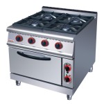 佳斯特ZH-TQ-4四頭燃氣煲仔爐連電焗爐 佳斯特西餐廚具 組合爐