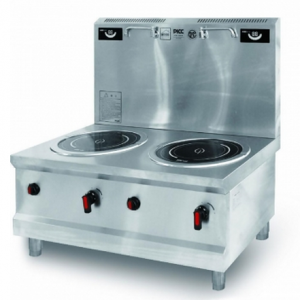 喜德力IND-COP-16×2H雙頭高背低湯灶 商用雙頭16kw電磁爐