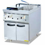 杰冠GF-985-2立式雙缸燃氣炸爐連柜座  杰冠西廚