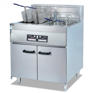 杰冠DF-36電腦版雙缸四篩電炸爐  杰冠立式電炸爐