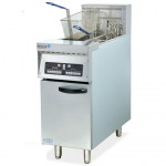 杰冠DF-30立式電炸爐 電腦版立式單缸雙篩電炸爐  杰冠西廚