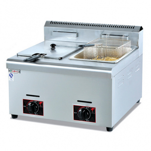 杰冠GF-72燃氣雙缸雙篩炸爐  商用臺式燃氣炸爐  杰冠西廚設備
