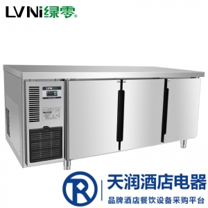 綠零三門冷藏工作臺SBG-0.4L3 風冷三門工作臺冰箱