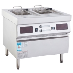 佳百年電磁雙篩炸爐10KW 明檔電磁炸爐 雙缸電炸鍋 油炸爐