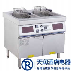 佳百年電磁雙篩炸爐15kw 雙機頭電磁炸爐 雙控溫
