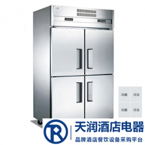 LIZE四門雙溫風(fēng)冷冰箱 不銹鋼冷藏冷凍柜 商用廚房冰箱 風(fēng)冷無霜柜