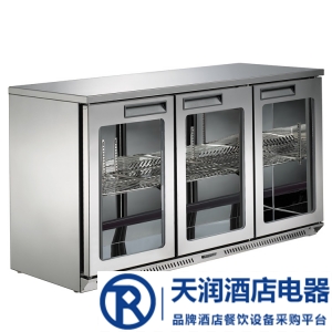 LIZE三門吧臺展示柜BF14C3-GL 麗彩酒水飲料展示柜 風冷三玻璃門展示冰箱可定制