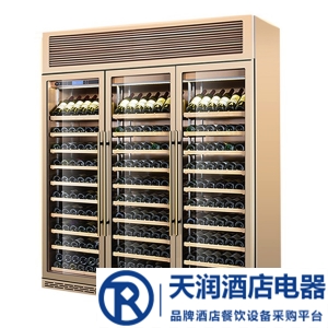 LIZE商用冷柜古銅色紅酒柜展示柜定制玫瑰金酒水展示柜