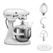 美國KitchenAid升降式廚師機5KPM5CWH凱膳怡4.8L 打奶油機攪拌機打鮮奶打蛋器白色