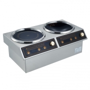 鼎龍嵌入式電磁爐DLB-5KW*2- BQER/220V一平一凹電磁煲湯小炒組合爐