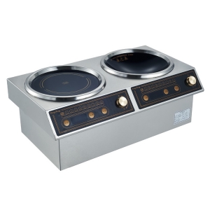 鼎龍嵌入式電磁爐DLB-5KW*2- BQER/220V一平一凹電磁煲湯小炒組合爐
