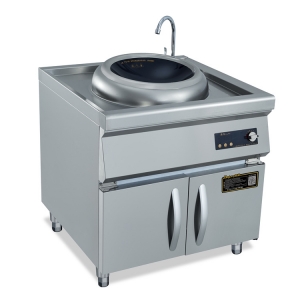 鼎龍DLB-15KW-MGA單頭電磁小炒爐明檔款柜式電磁單炒無尾小炒爐
