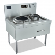 鼎龍單頭單尾電磁爐DLB-8KW/380V-A1不銹鋼炒菜爐商用食堂炒菜灶